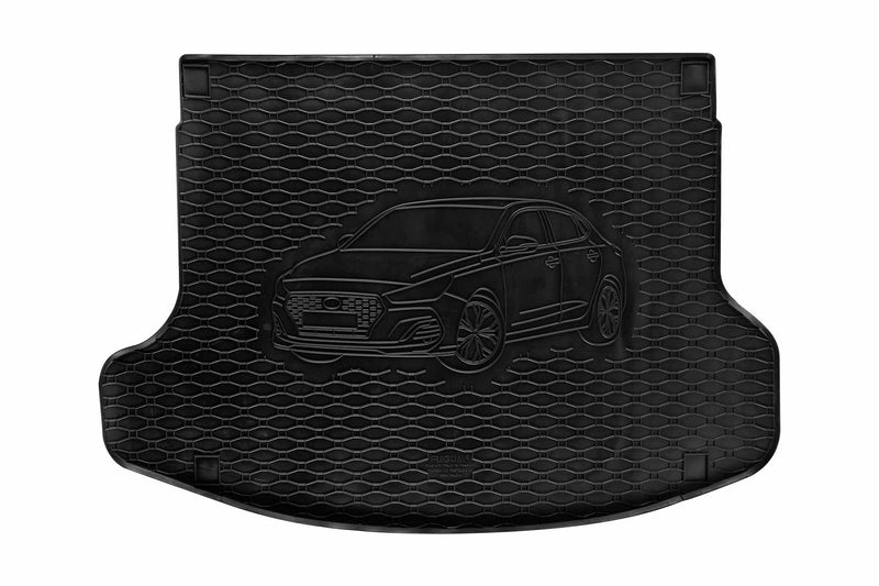 Rigum Covoraș de portbagaj din cauciuc pentru Hyundai i30 Fastback (2019+) și i30 N Fastback (2021+) poziție superioară, cu imprimare auto 3D
