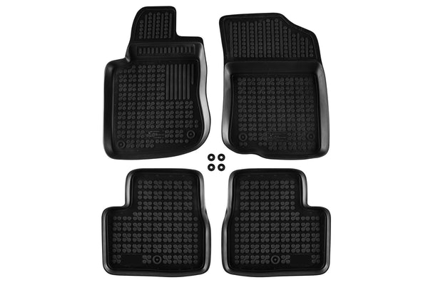 Covorașe din cauciuc Rezaw-Plast pentru Peugeot 2008 (2012-2019), 4 părți, negru