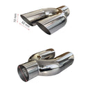 Vârf de evacuare dublu - 215 mm