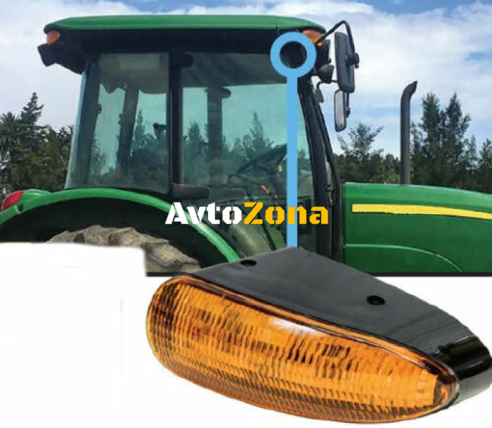 21W Лед LED Сигнална Лампа Мигач Аварийна Оранжева Светлина AGCO John Deere - Avtozona