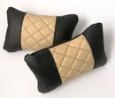 Авто възглавници за врат - 2 броя черно с бежово - Avtozona