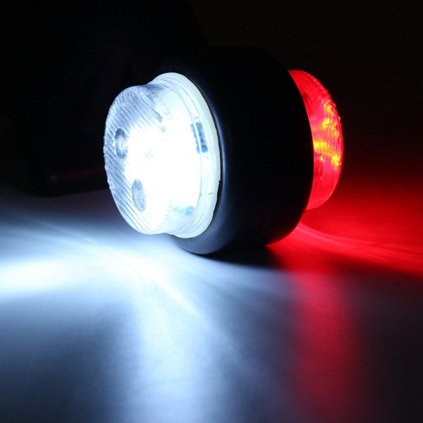 Set de 2pcs. Diode LED Indicatoare de semnalizare laterală pentru platformă de remorcă pentru camioane 12V - 24V alb roșu
