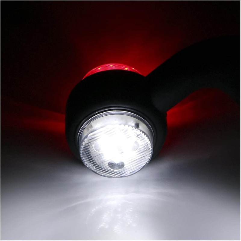 Set de 2pcs. Diode LED Indicatoare de semnalizare laterală pentru platformă de remorcă pentru camioane 12V - 24V alb roșu