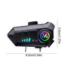 Set de 2 buc. Cască de cască de motocicletă Bluetooth fără fir cu interfon bidirecțional și anulare inteligentă a zgomotului