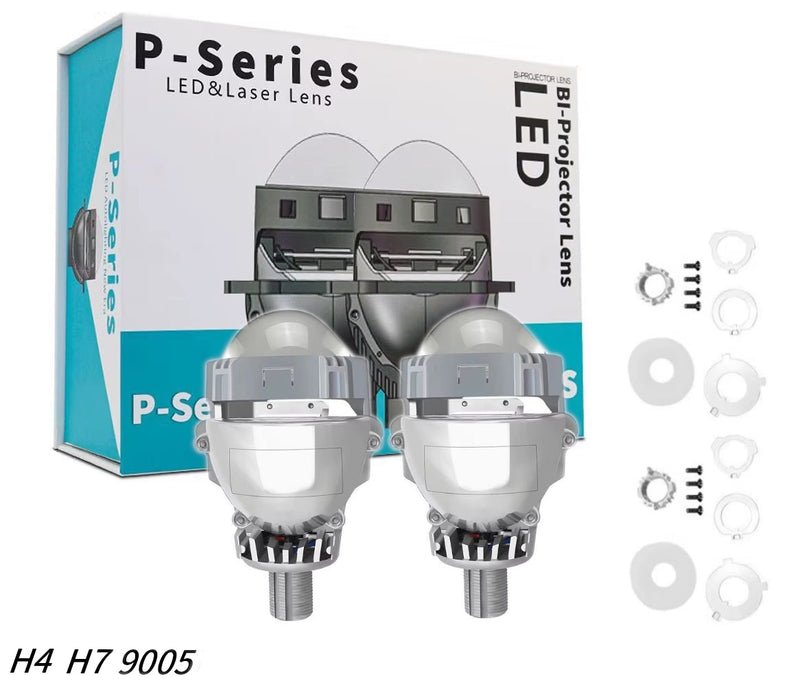 Set de amplificatoare cu diode Bi-LED 2pcs pentru faruri de fază lungă și joasă 2,5 inch 80W 7000lm 12V
