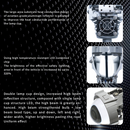 Set de amplificatoare cu diode Bi-LED 2pcs pentru faruri de fază lungă și joasă 2,5 inch 80W 7000lm 12V