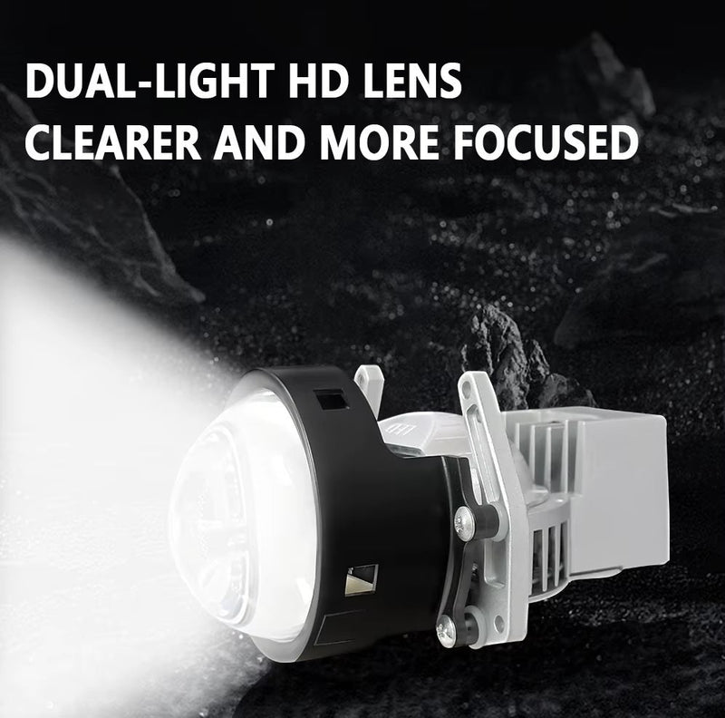 Set de amplificatoare cu diode Bi-LED 2pcs pentru faruri încastrate 3 inch 120W 7500lm 12V +300% luminozitate