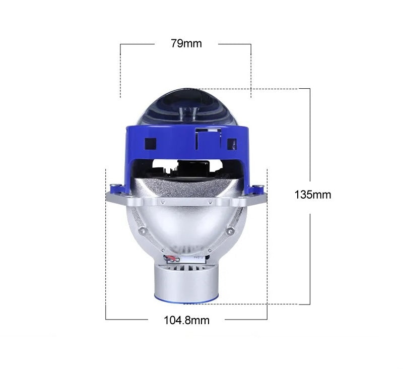 Set de amplificatoare cu diode Bi-LED 2pcs pentru faruri încastrate 3 inch 130W 8000lm 12V +500% luminozitate