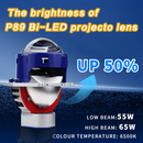 Set de amplificatoare cu diode Bi-LED 2pcs pentru faruri încastrate 3 inch 130W 8000lm 12V +500% luminozitate