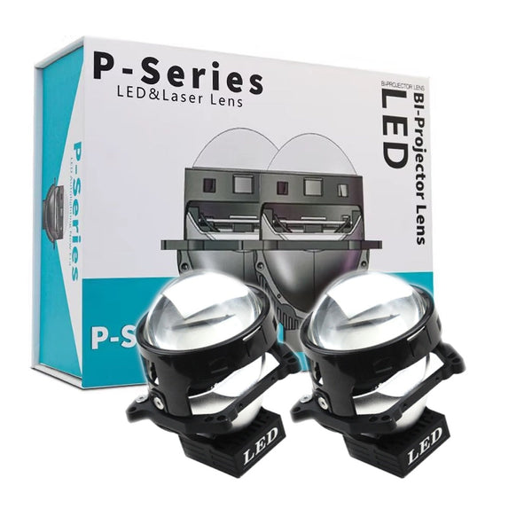 Set de amplificatoare cu diode Bi-LED 2pcs pentru faruri încastrate 3 inch 120W 8000lm 12V +500% luminozitate