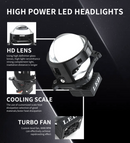 Set de amplificatoare cu diode Bi-LED 2pcs pentru faruri încastrate 3 inch 120W 8000lm 12V +500% luminozitate