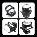 Set de amplificatoare cu diode Bi-LED 2pcs pentru faruri încastrate 3 inch 120W 8000lm 12V +500% luminozitate