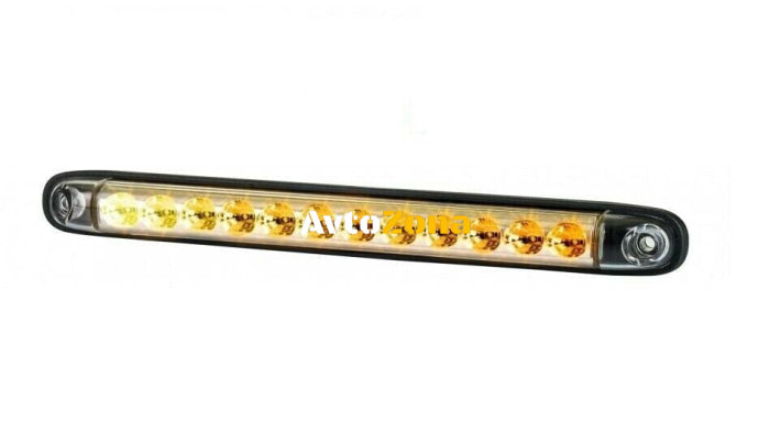 26см LED Лед Динамичен Бягащ Мигач Жълта Светлина 12V - 24V E-Mark 12 Диода, - Avtozona