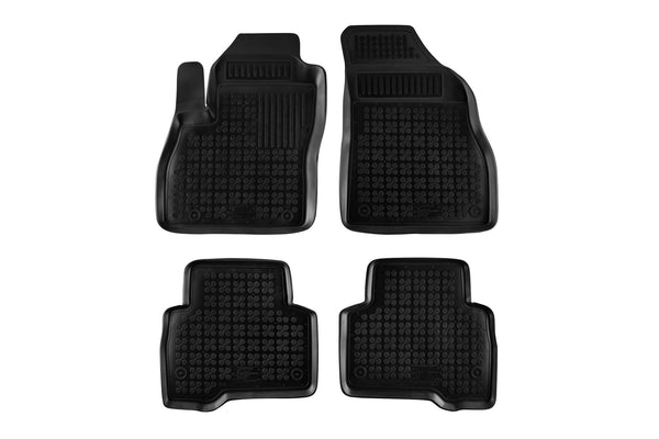 Covorașe din cauciuc Rezaw-Plast pentru Peugeot Bipper (2007-2016), 4 părți, negru