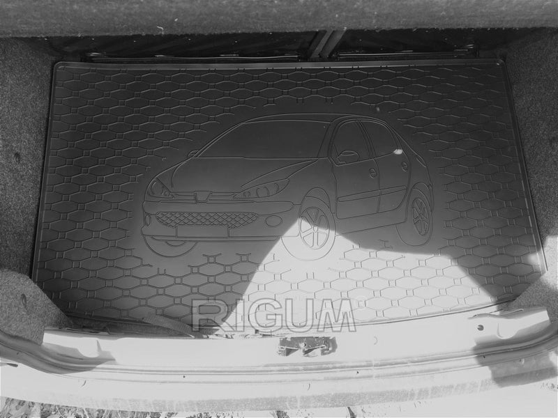 Covoraș de cauciuc Rigum pentru Peugeot 206 hatchback (2000-2007) cu imprimare auto