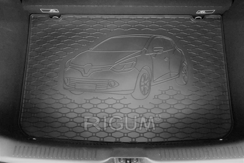 Covoraș de portbagaj din cauciuc Rigum pentru Renault Clio hatchback (2018+) cu imprimare auto
