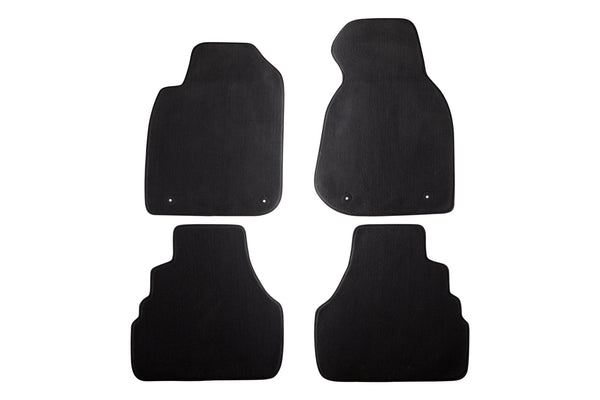Мокетни стелки Petex за Audi A6 (1998+) Style, 4 части, черни, захват B014