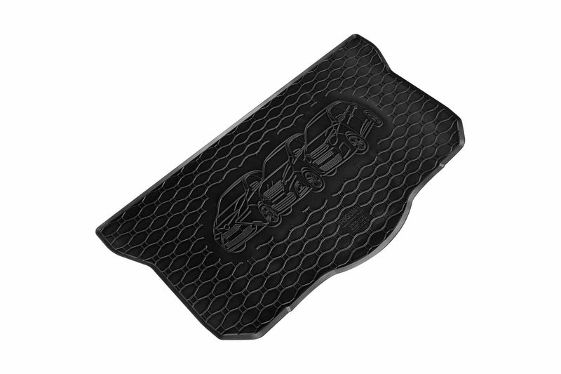 Covoraș de portbagaj din cauciuc Rigum pentru Citroen C1, Peugeot 108, Toyota Aygo (2014+) - cu imprimare 3D, negru