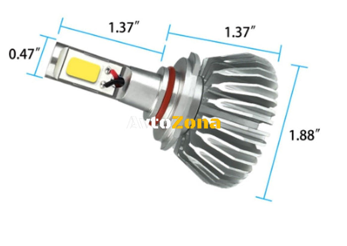 2бр. Комплект ЛЕД LED 24W 3000lm диодни Крушки H7 12V 24V - Avtozona