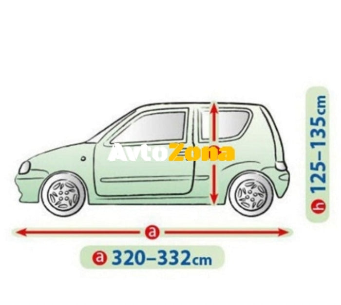Покривало размер S2 за хечбек сиво Kegel серия Mobile - Avtozona