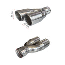 Vârf de evacuare dublu - 57/52 mm