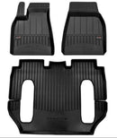 Inserții din cauciuc 3D Frogum pentru Tesla Model X (2015+) model cu 6 locuri - 3 bucăți, negru