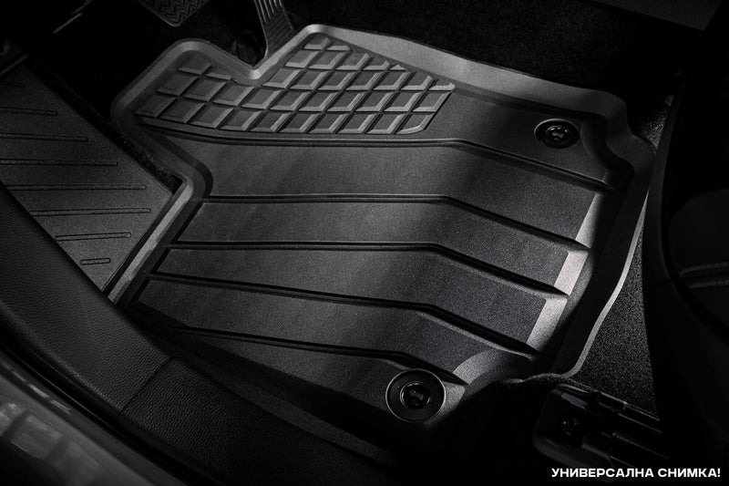 3D Гумени стелки SPARTline за Audi Q5 (2017 +), 4 части – Черни