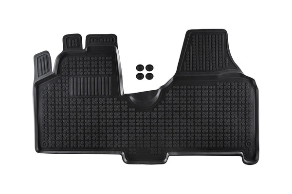 Covoraș din cauciuc Rezaw-Plast pentru Peugeot Expert (2006-2016) - pentru mașini cu podea din piele de căprioară din fabrică, 1 parte, negru