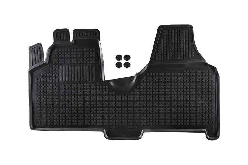 Covoraș din cauciuc Rezaw-Plast pentru Peugeot Expert (2006-2016) - pentru mașini cu podea din piele de căprioară din fabrică, 1 parte, negru