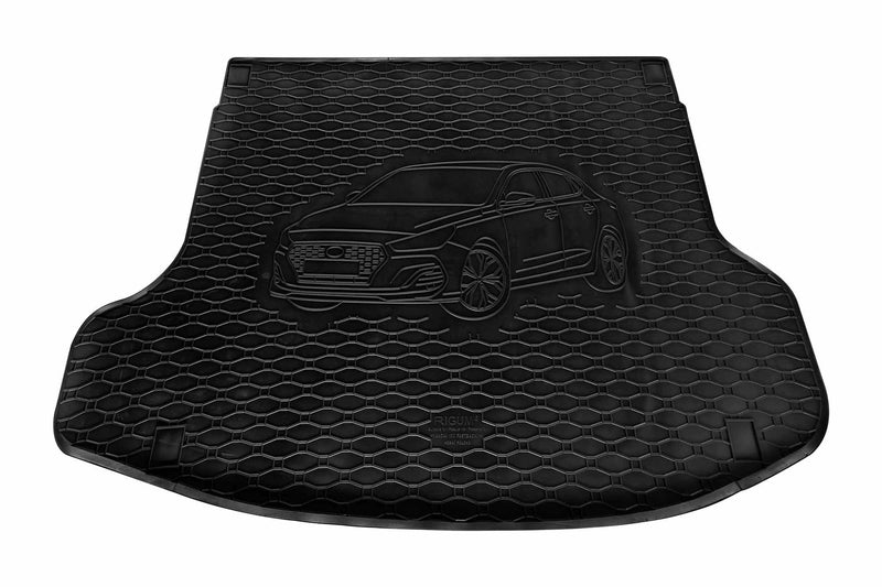 Rigum Covoraș de portbagaj din cauciuc pentru Hyundai i30 Fastback (2019+) și i30 N Fastback (2021+) poziție superioară, cu imprimare auto 3D