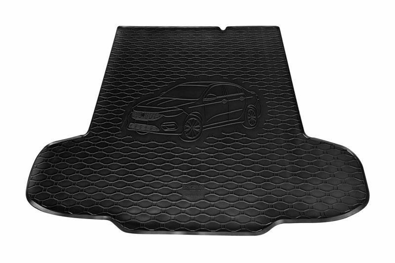 Covoraș de cauciuc Rigum pentru Fiat Tipo sedan (2016+) cu imprimare 3D, negru