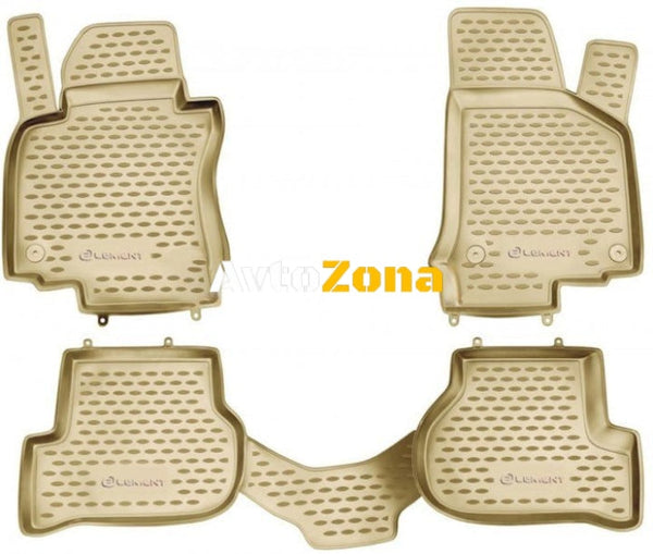 3D Гумени стелки за Mercedes W220 S-Class (1998-2005) long base бежови 4pcs. - Avtozona