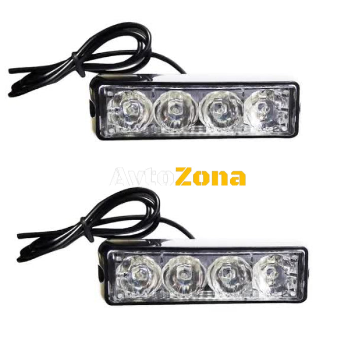 4 LED Аварийна Лампа За Пътна Помощ Жълта Блиц Светлина Мигаща! - Avtozona