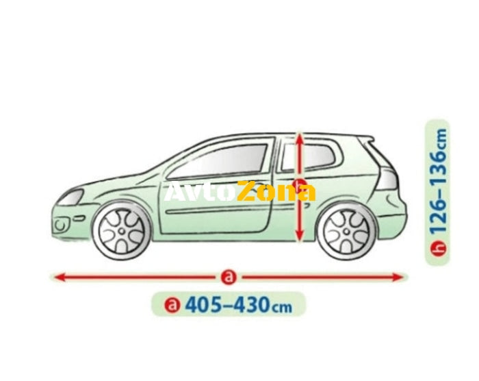 Покривало размер L1 за хечбек/комби сиво Kegel серия Mobile - Avtozona