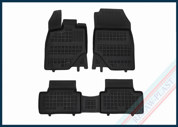 Covorașe din cauciuc Rezaw-Plast pentru Peugeot e-3008 BEV (2024+), 3 părți, negru