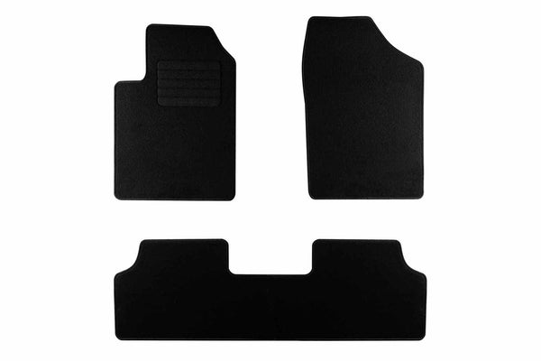 Covorașe Rigum pentru Peugeot Partner (1999-2008), 3 părți, negru