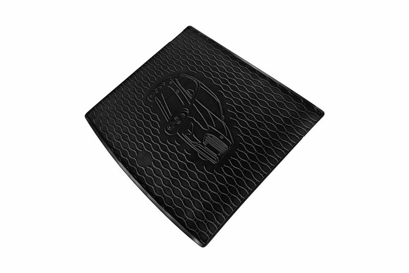 Covoraș de cauciuc Rigum pentru Ford Focus hatchback (2018+) cu imprimare auto, negru