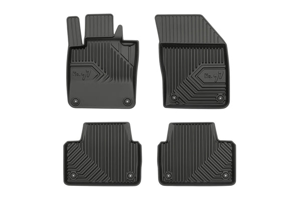 Covorașe de cauciuc 2.5D Frogum #77 pentru Volvo S60 / S60 Cross Country (2018+), 4 bucăți, negru