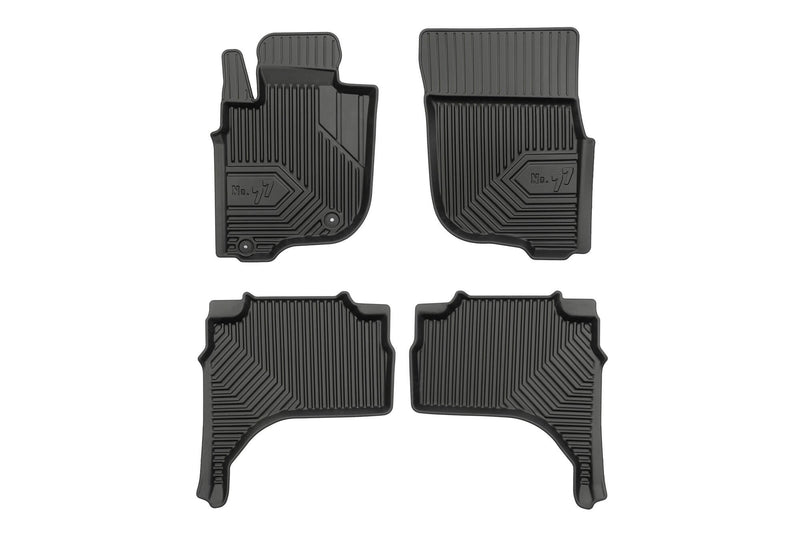 2.5D Гумени стелки Frogum №77 за Mitsubishi L200 (2019+), 4 части, черни