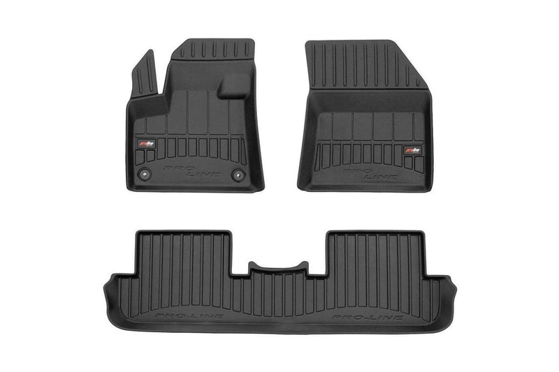 Talpă de cauciuc 3D Frogum pentru Peugeot 3008 (2016+) - 3 părți, negru