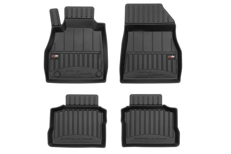 3D Гумени стелки Frogum за Nissan Micra (2016 +), 4 части, черни