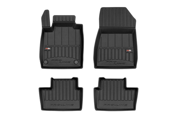 3D гумени стелки Frogum за Nissan Juke (2019+), 4 части, черни