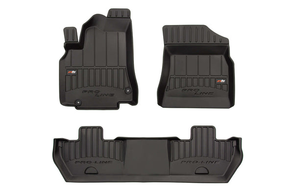 Covorașe de cauciuc 3D Frogum pentru Peugeot Partner (2008-2018), 3 părți, negru