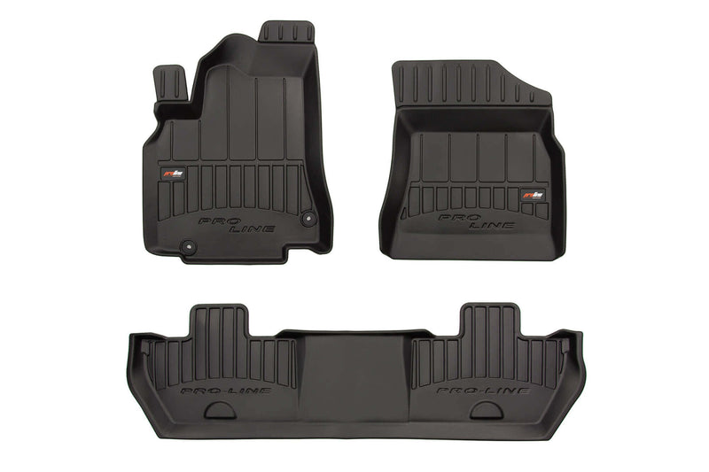 Covorașe de cauciuc 3D Frogum pentru Peugeot Partner (2008-2018), 3 părți, negru