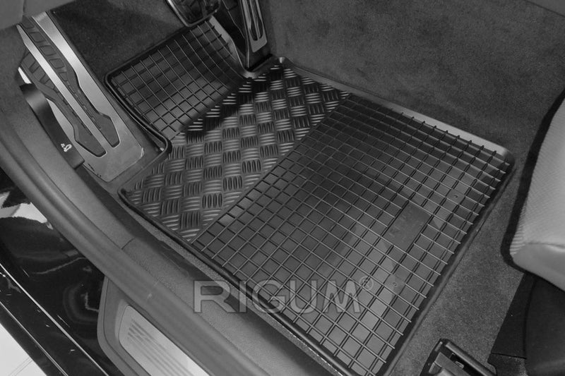 Гумени стелки Rigum за BMW Серия 5 G30/G31 (2017+), 4 части, черни