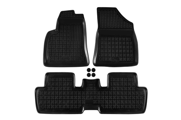 Covorașe din cauciuc Rezaw-Plast pentru Peugeot 3008 (2009-2016), 3 părți, negru
