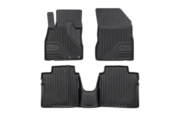 2.5D Гумени стелки Frogum №77 за Nissan Note хечбек (2012–2017) – 3 части, черни