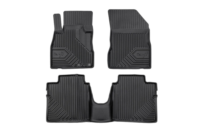 2.5D Гумени стелки Frogum №77 за Nissan Note хечбек (2012–2017) – 3 части, черни