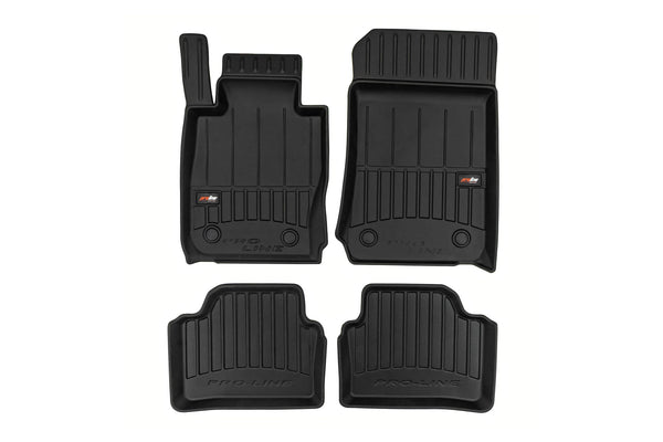 3D Гумени стелки Frogum за BMW Серия 3 E90 Седан, E91 Комби (2004–2012) xDrive, 4 части – Черни