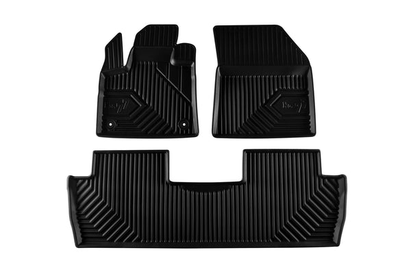 2.5D Covorașe de cauciuc Frogum model №77 pentru Peugeot 5008 (2017 +), 3 bucăți, negru